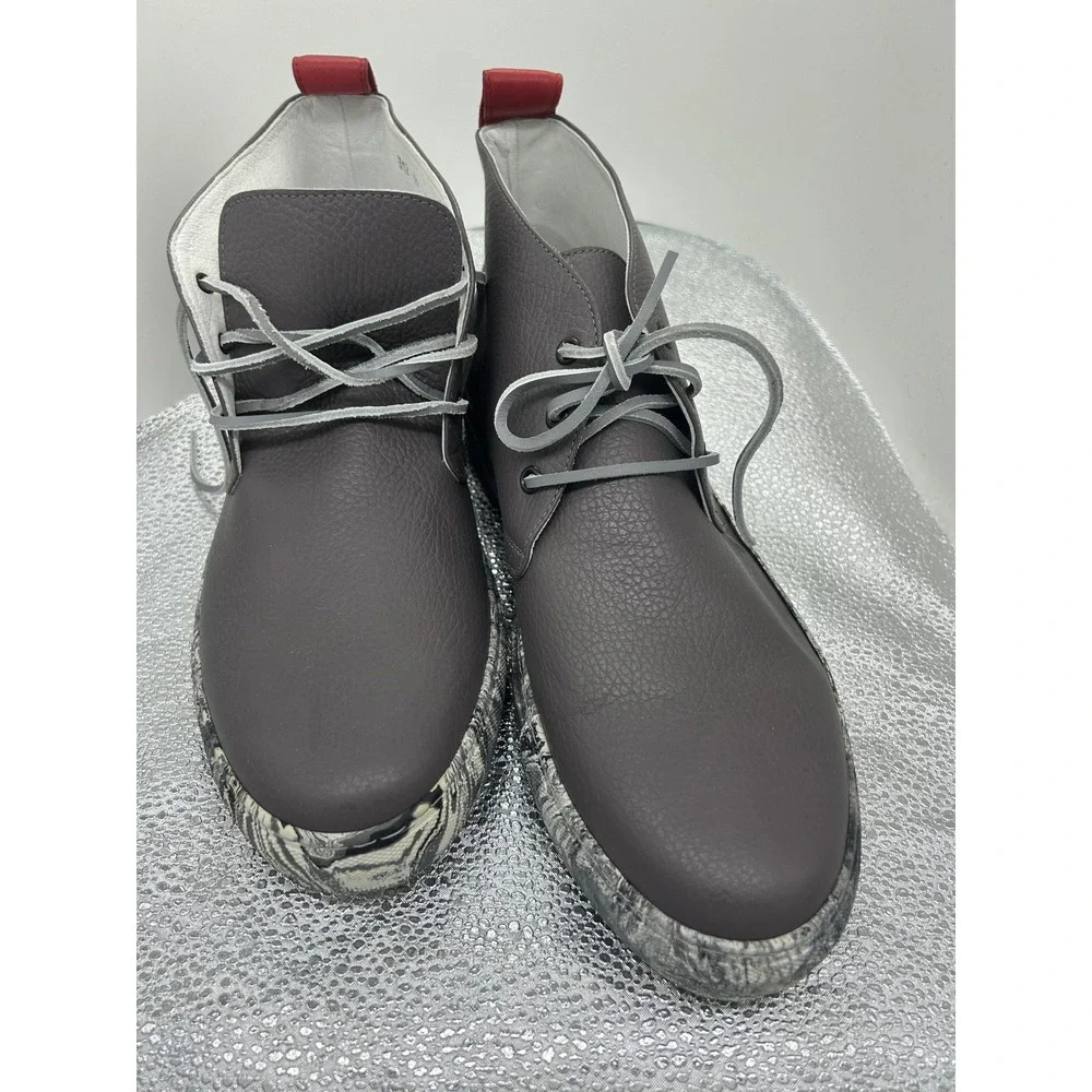 Del Toro Made in Italy Mens Leather Chukka Boots Marble Sole Size 13